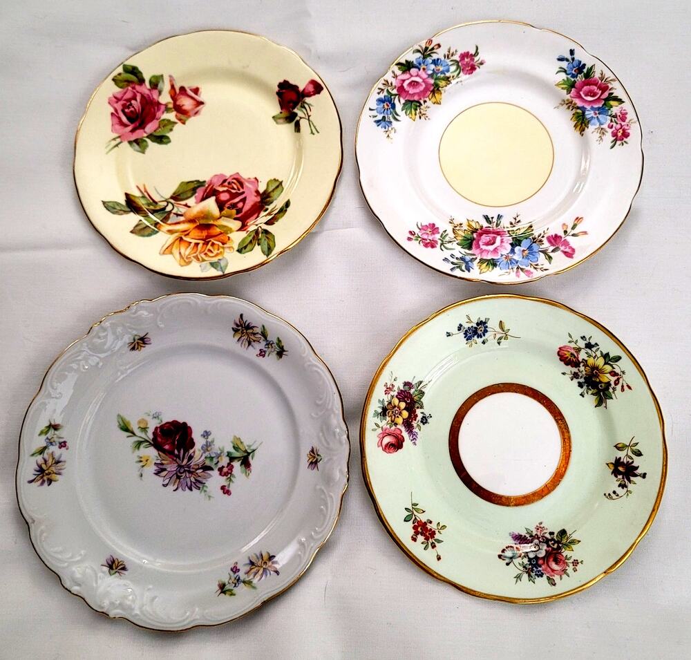 VNTG Dessert Plates Walbrzych Poland Paragon/Fine China 2 Hammersley England